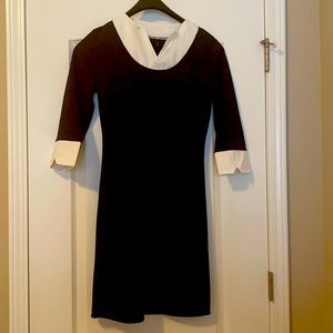 Cute Tailored Navy and White Dress